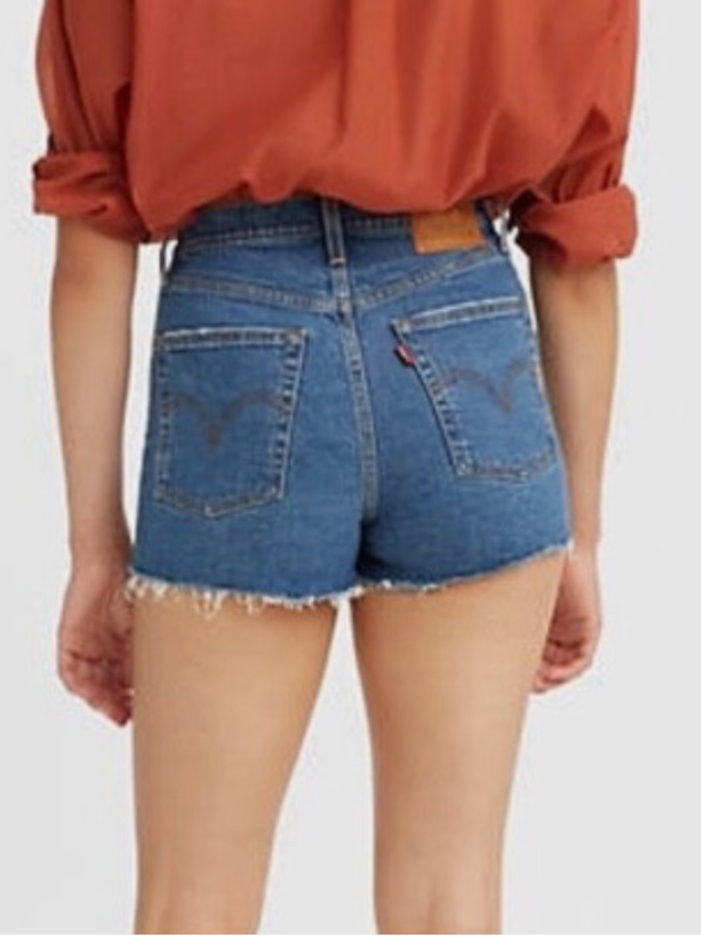 Retro Distressed Levi's Ribcage High Waisted Short